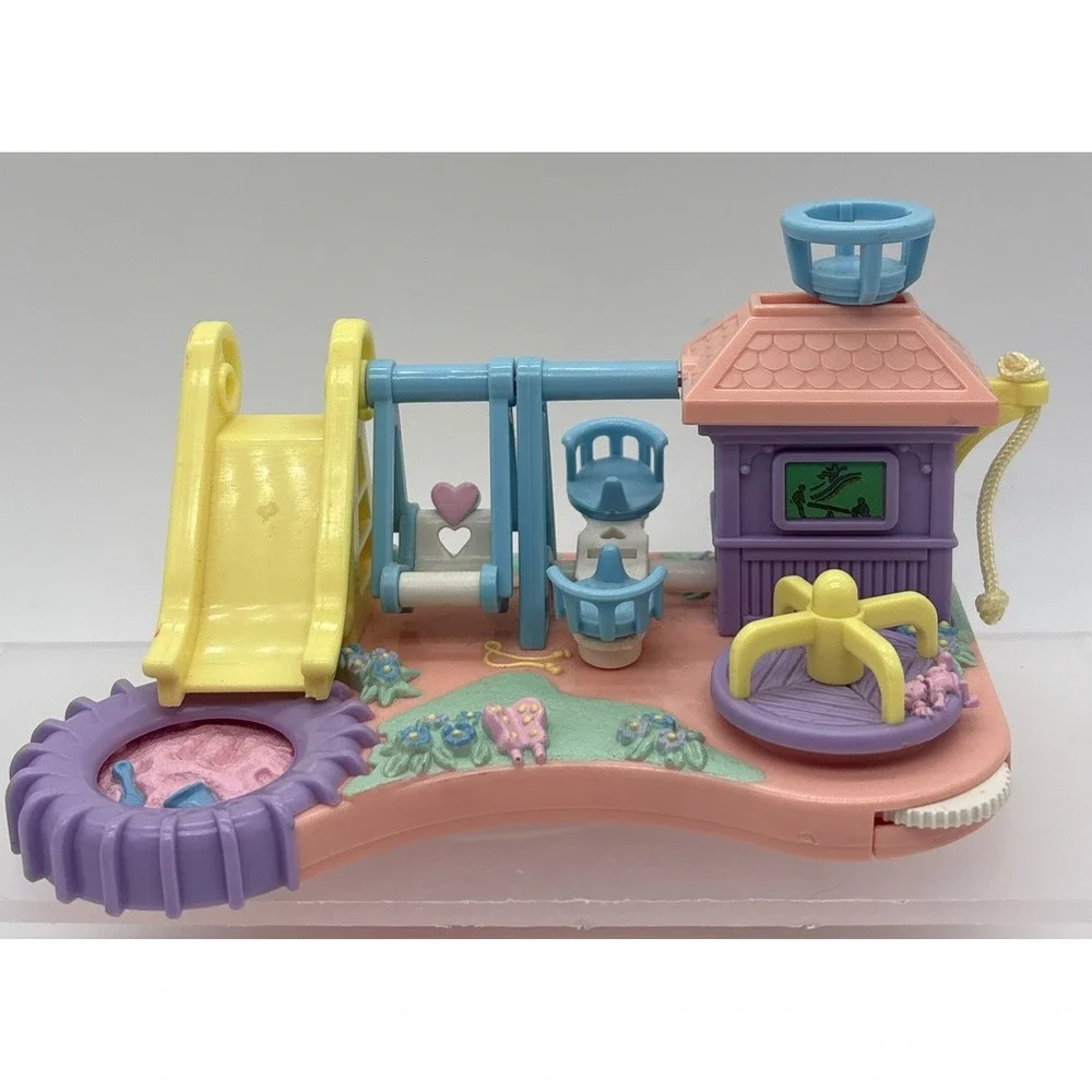 1994 Polly Pocket Mimi And Goo Goos Swingset Playground Bluebird No Dolls